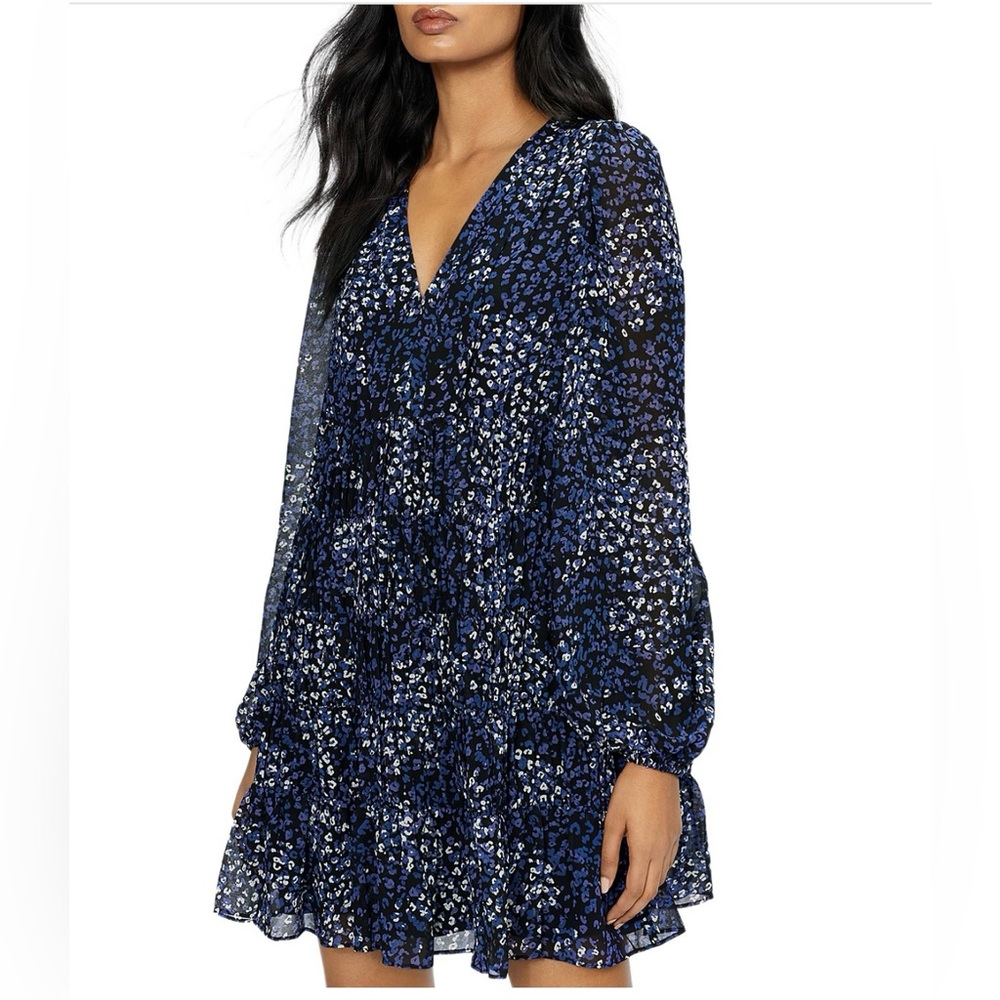 Ted Baker London | Midnight Bloom Tiered Mini Dress | Size 3 (US 6-8)